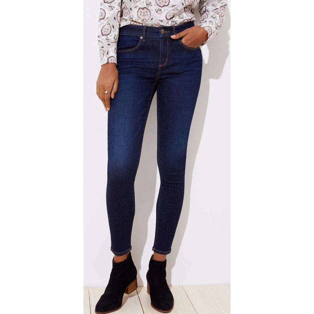 Ann Taylor LOFT Medium Wash Blue Denim Slim Fit Skinny Jeans Women's size 28/6